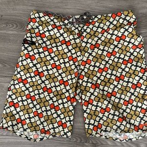 Patagonia Black and Red Athletic Shorts with Bold Design